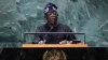 FILE - Bola Ahmed Tinubu, president of Nigeria, addresses the 78th session of the United Nations General Assembly, Sept. 19, 2023 at UN headquarters. 