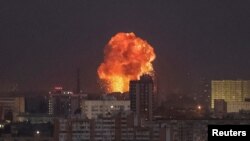 Shpërthimi nga një sulm ajror rus në kryeqytetin ukrainas, Kiev më 2 shtator 2024