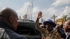 Kenya's opposition leader Raila Odinga of the Azimio La Umoja (Declaration of Unity) One Kenya Alliance, who competed in Kenya's presidential election, gestures, after addressing the nation following the announcement of the results of the presidential ele