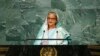 ဘင်္ဂလားဒေ့ရှ်ဝန်ကြီးချုပ် Sheikh Hasina ၇၇ ကြိမ်မြောက် ကုလအထွေထွေညီလာခံမိန့်ခွန်းပြောကြားစဉ်။ (စက်တင်ဘာ ၂၃၊ ၂၀၂၂)

