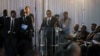 FILE - Maman Sambo Sidikou (C), former Nigerian politician, Special Representative for the Democratic Republic of Congo and Head of the United Nations Organisation Stabilization Mission in DRC (MONUSCO) speaks during the opening of a Congolese "National Dialogue" in the Democratic Republic of Congo's capital Kinshasa on September 1, 2016. 