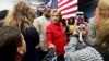 Democratic presidential candidate Hillary Rodham Clinton campaigns during a campaign stop at the Manchester Community College in Manchester, New Hampshire, Oct. 5, 2015.