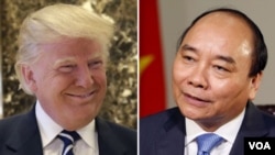 Thủ tướng Việt Nam Nguyễn Xuân Phúc điện đàm với Tổng thống Hoa Kỳ Donald Trump hôm 14/12/2016, hơn một tháng sau khi tỷ phú bất động sản đắc cử.