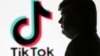 美國總統特朗普頭像與TikTok標識