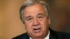 The newly-appointed Secretary General of the United Nations, Antonio Guterres, reads a statement at Lisbon's Necessidades palace, Oct. 6, 2016.