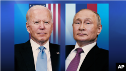 Perezida Joe Biden, wa Amerika na Vladimir Putin, w'Uburusiya.