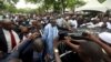 Shugaba Buhari a Abuja bayan sallar Eid.